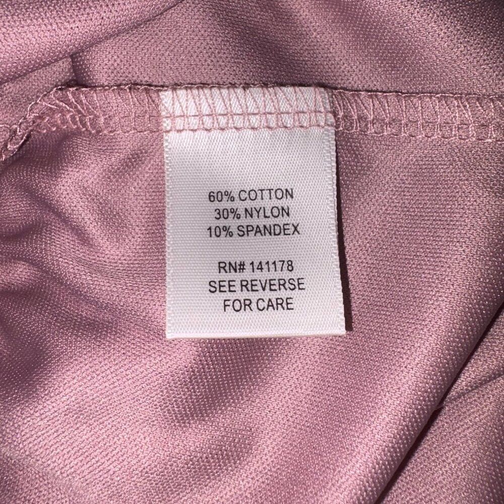 La Peche NWT Mauve Pink Lace Long Sleeve Top Fully Lined XL Romantic - Picture 8 of 9